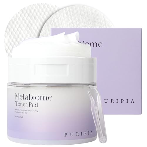 PURIPIA Metabiome Korean Toner Pads for Exfoliating and Hydrating Skin