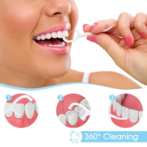 Eyxformula Individually Wrapped Floss Picks - 100 Count Travel Dental Flossers