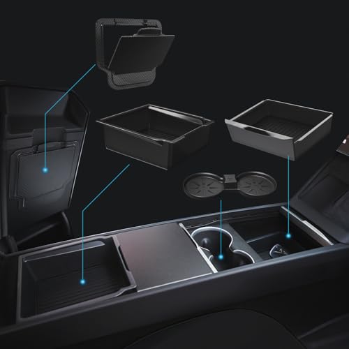 Tesla Model 3 & Model Y Center Console Organizer - Dual-Layer Storage