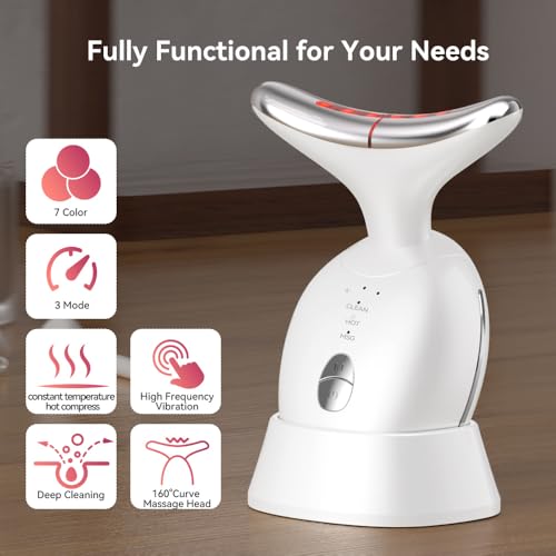 Ihelol 7-Color LED Facial Massager for Face & Neck Sculpting