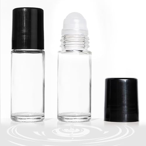 2 PCS 30ml Glass Roller Bottles for Essential Oils & Perfume