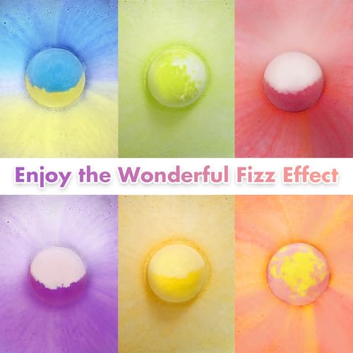 Kids Unicorn Bath Bombs with Surprise Jewelry - Natural Bubble Set for Girls & Boys