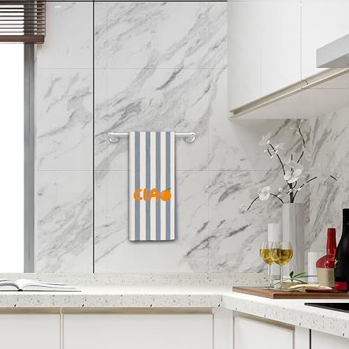 Ciao Italian Orange Kitchen Towels - 16x24 Inch Ultra-Absorbent