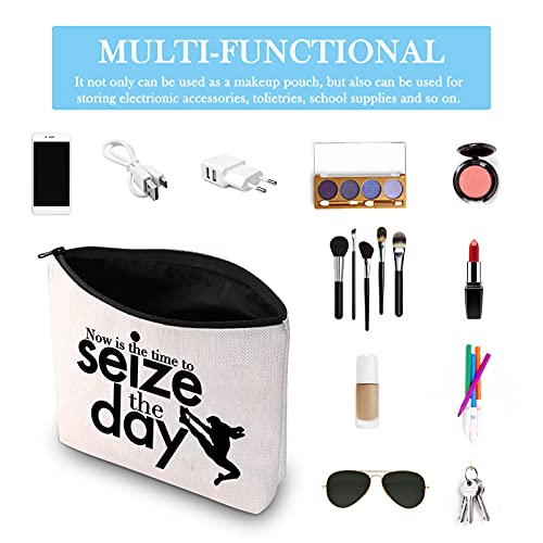 GJTIM Seize The Day Makeup Bag - Motivational Cosmetic & Travel Organizer