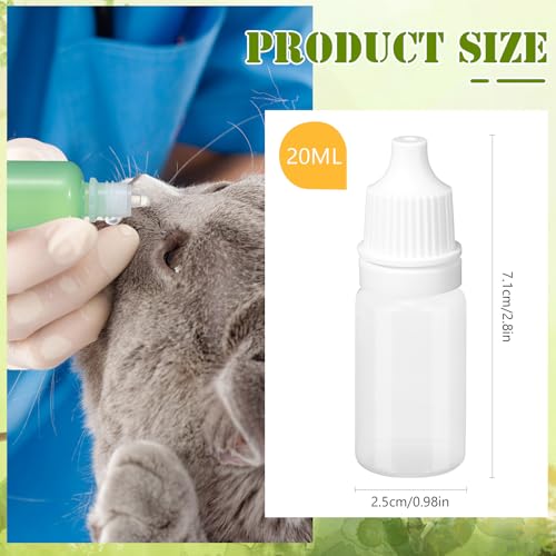 50 Pcs 20 ml Plastic Dropper Bottles with Caps for Liquids