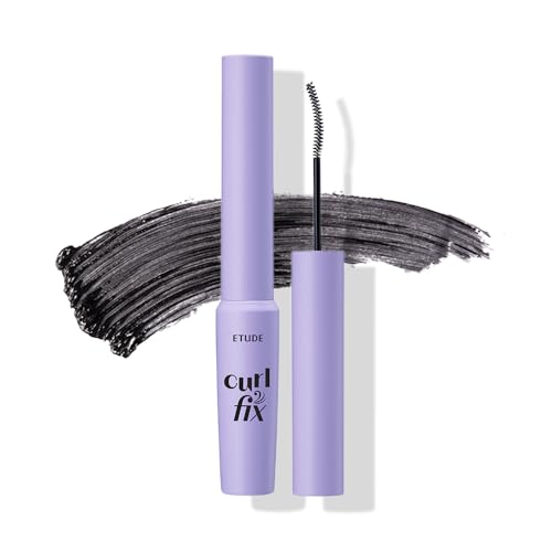 ETUDE Waterproof Curl Fix Slim Mascara, Long-Lasting Black 0.10 fl oz