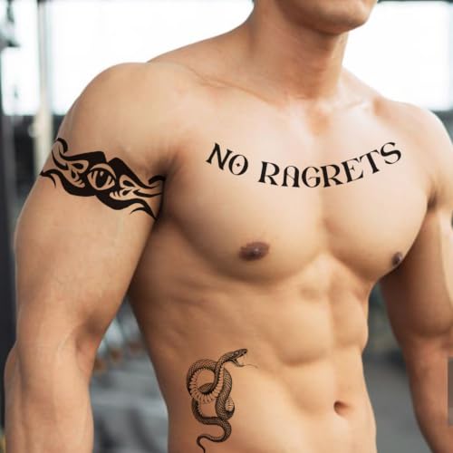 CLOOOUDS No Ragrets Barbed Wire Temporary Tattoos - 4 Sheets