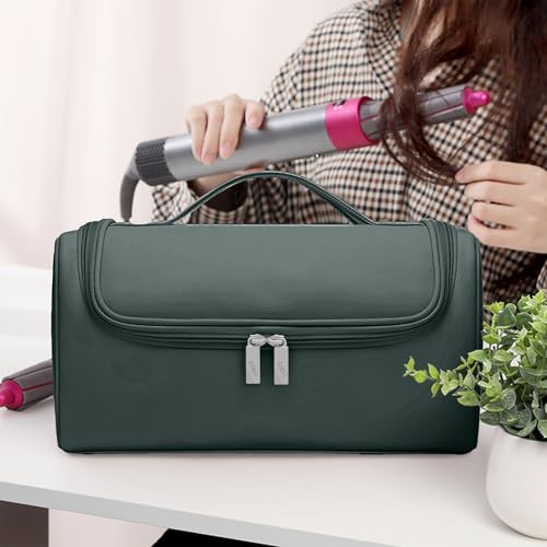 Linpr Green Travel Case for Dyson Airwrap with Hanging Hook