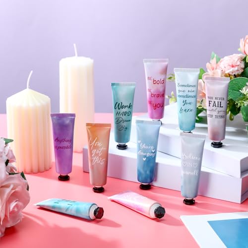 Leelosp 10-Pack Motivational Hand Cream Gift Set, Travel Size Lotion