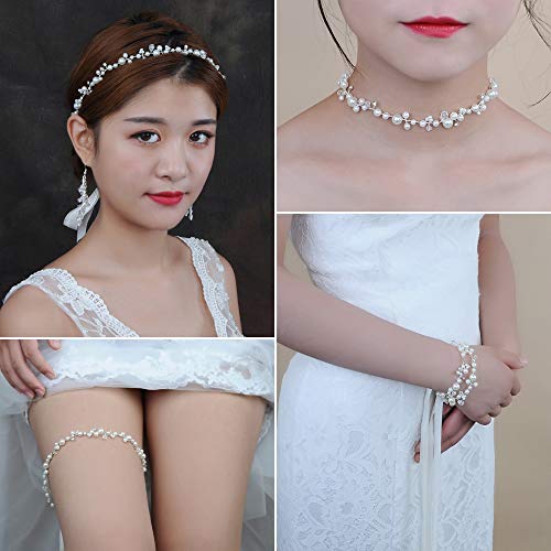 Pearl and Crystal Wedding Hair Vine - Bridal Headpiece for Bridesmaids
