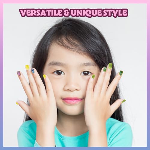 Care Bears Press-On Nails Set for Kids - 36 Pre-Glued Nails