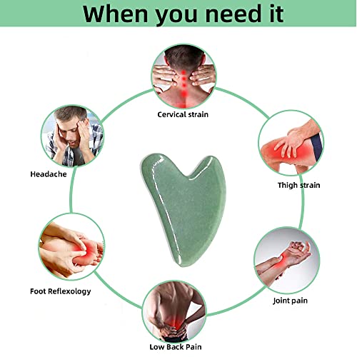 TOP SEWING Jade Gua Sha Facial & Body Massage Tool P - Natural Jade Stone