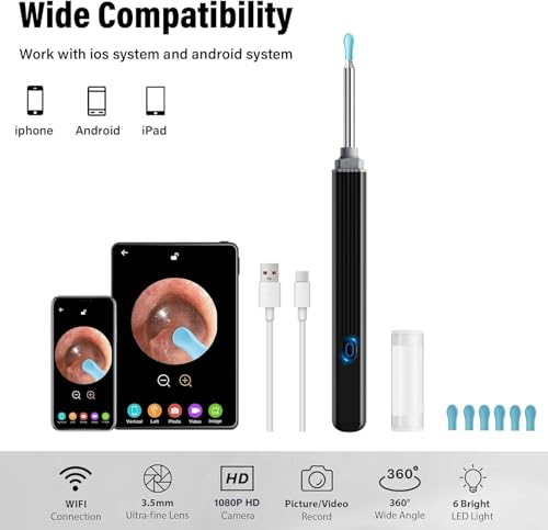 Ear Wax Removal Kit with 1080P Camera & 8 Tools - Morelax