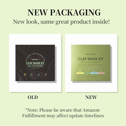 SHVYOG 4-Piece Clay Face Mask Set - Deep Cleansing & Pore Refining Kit