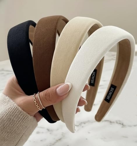 Non-Slip Women's Headbands - 1 Inch Wide Stylish Hair Accessories (4PCS)