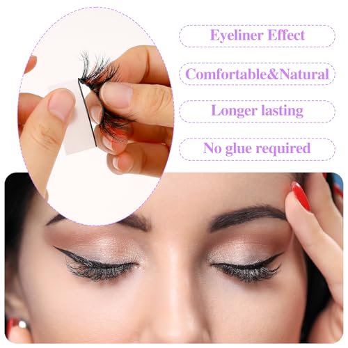 40PCS Self-Adhesive Eyelash Strips - Waterproof Lash Glue Tape