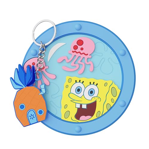 Always Looking Up SpongeBob Mirror & Keychain Set - Fun Acrylic Design