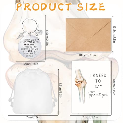 Physical Therapist Appreciation Gift Set with Card & Keychain