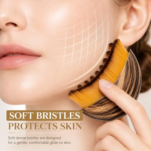 Lymphatic Drainage Face Brush Set - 2 Soft Bristle Brushes & Accessories