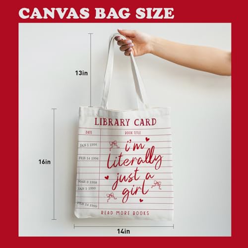 Library Card Tote Bag for Book Lovers - Perfect Christmas Gift