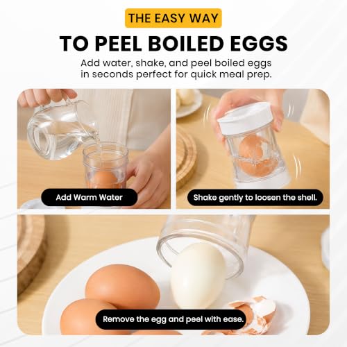 Manual Egg Peeler - Quick Shake Egg Shell Remover for Kitchen
