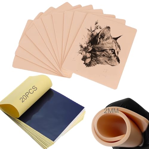 Sotica 30-Piece Tattoo Practice Kit: 10 Fake Skins and 20 Transfer Papers