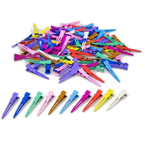 Bandenger 1.8-Inch Alligator Curl Clips - 100 Pack Metal Duckbill Hair Pins