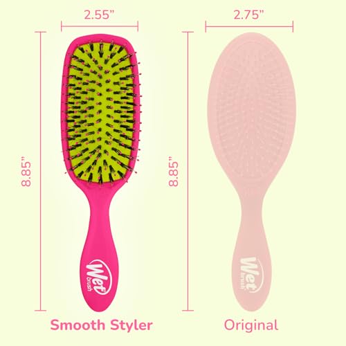 Wet Brush Shine Enhancer Hair Brush - Natural Boar & IntelliFlex Bristles, All Hair Types, Pack of 2