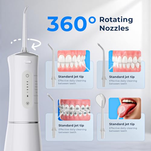 Hevva Cordless Water Flosser, 300ML Portable Dental Irrigator with 5 Modes