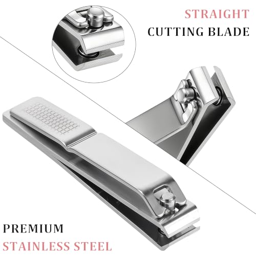 8-Piece Stainless Steel Toenail Clippers Set - Anti-Skid Grip