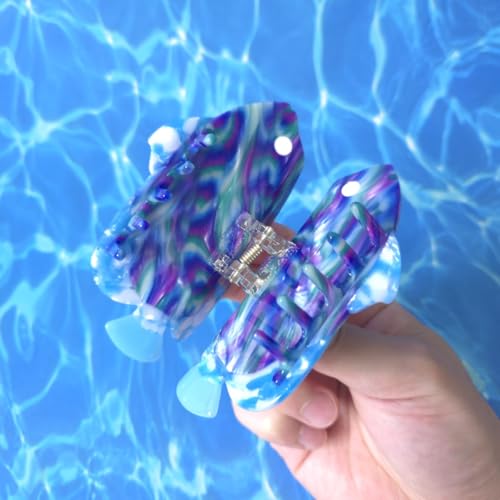 Wavelet Fish Hair Claw Clip - Cute Acetate Retro Hair Accessory