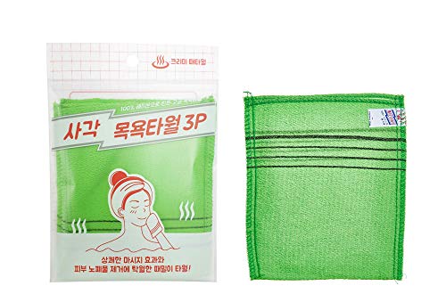 Genuine Korean Exfoliating Bath Washcloth 9pcs Reusable Skin Scrubber for Dead Skin Removal