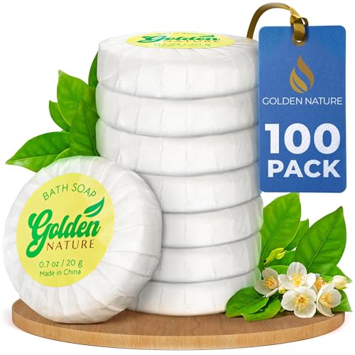 Golden Nature Jasmine Hotel Soap Bars - 0.7 oz Travel Mini Bulk Pack