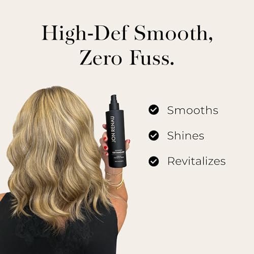 Jon Renau HD Smooth Detangler, Leave In Detangler Spray for Synthetic Wigs and Hair Extensions, Frizz Reducing Detangling Spray for Synthetic Hair, Wig Care Products, 8.5 oz