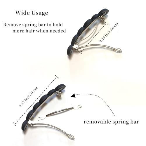Markuii Matte French Hair Barrettes for Thin & Fine Hair – No Slip, 4 Pack