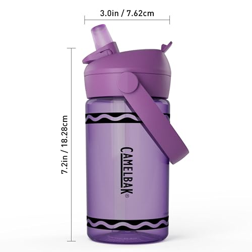 CamelBak Crayola Kids Water Bottle 14oz - Spill Resistant Flip Straw