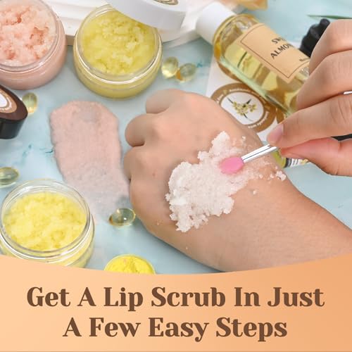 DIY Sugar Lip Scrub Making Kit - 35 Pcs with Natural Ingredients