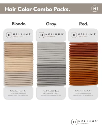 Cyndibands No Damage Elastic Hair Ties - Ash Blonde, 24-Pack
