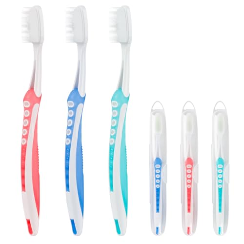 Newday Nano Toothbrush Set - Medium Bristle Silicone Travel Toothbrushes