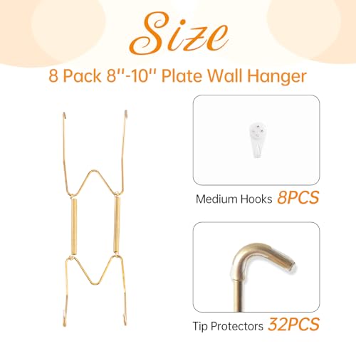 Bilillo 8 Pack Heavy Duty Plate Hangers for 8-10 Inch Plates