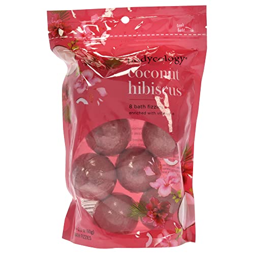 Bodycology Coconut Hibiscus Bath Bombs - 8 Pack (2.1 oz Each)