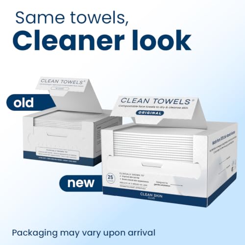Clean Skin Club Clean Towels - 25 Disposable Face Towels
