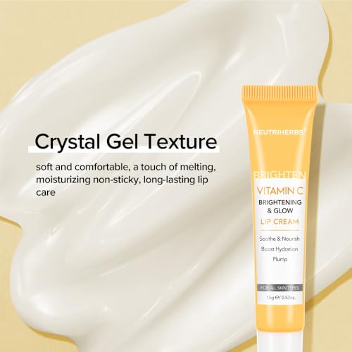 Neutriherbs Vitamin C Lip Cream for Dry Chapped Lips 0.52oz - Nourishing & Brightening