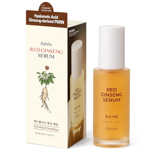 Esfolio Red Ginseng Serum - Lightweight Korean Facial Serum 1.69 Fl Oz