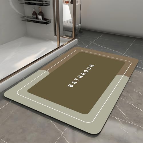 Diatomaceous Earth Bath Mat - Quick-Drying Non-Slip Rug 27.5" x 15.7"