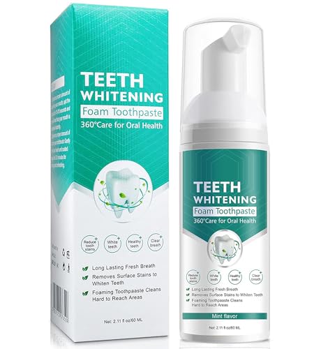 Whitening Foam Toothpaste - 2PCS Blueberry & Mint Formula for Deep Cleaning