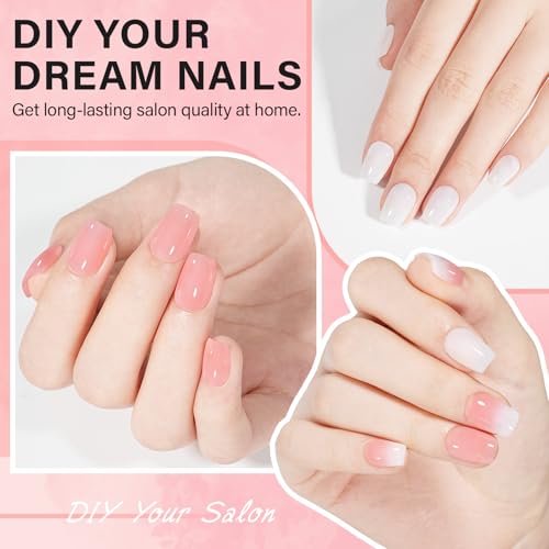AILLSA Extra Short Coffin Nail Tips Gel Kit - 240pcs Matte