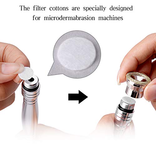 200 Pcs Microdermabrasion Cotton Filters - 10mm Facial Vacuum Accessories