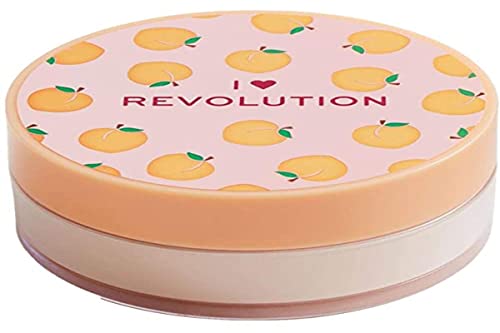 Makeup Revolution Loose Baking Powder, Peach - 0.7 Oz for Medium to Dark Skin