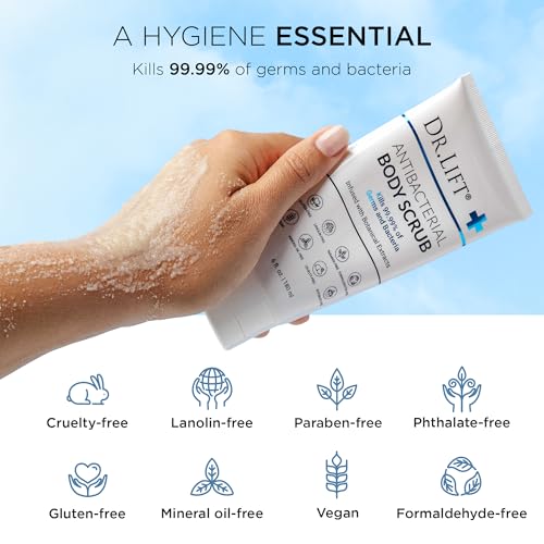 DR. LIFT Antibacterial Body Scrub with Lavender & Vitamins - 6 Fl Oz
